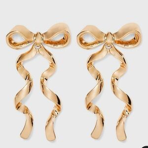 Sugar fix by BaubleBar Gold tone Bow Earrings